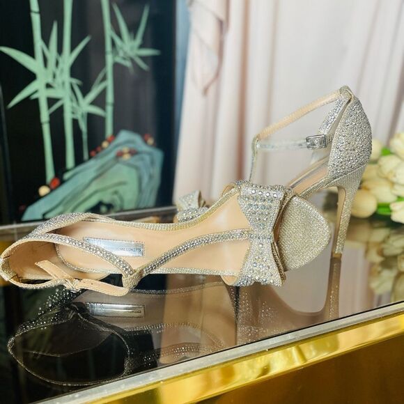 ♥️ INC International Concepts Women's Reesie Rhinestone Bow Evening heels - Picture 5 of 15